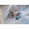 Diamond Dangle | Orange Fruit Polymer Clay Earrings