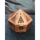 Vintage Hexagonal Wooden Jewellery Box With Fretwork Patten