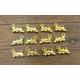 12 Train Head Charms, Gold Color, 3D Charms -Rs232