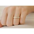 Half Eternity Rings | Dainty Eternity Moissanite Baguette Gold Plated Ring White Rings Women Wedding Unique