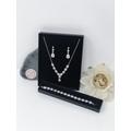 Bridal Jewellery Set, Teardrop Statement Necklace Bracelet & Earrings, Wedding Jewellery, Bride Crystal