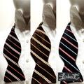 stripe Vintage Self Tie Bow - Liebert L38