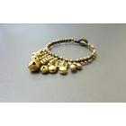 Hilltribe Jingling Gold Brass Women Jewelry Bracelet Anklet, Beaded Bracelet, Bells Wrap