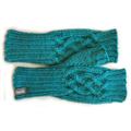 Hand Knit Wool Gloves/Fingerless Knitted Arm Warmers Wrist