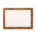 A4 Weekly Planner Desk Pad, Mustard Leopard Animal Print To Do List Organiser Or Meal Planner, 50 Tear Off Sheet Notepad