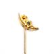 Antique 15Ct Gold Crescent Moon & Flowers Stick Pin Lapel Tie