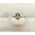 925 Sterling Silver Natural Peridot Ring For Women Engagement Anniversary Handcrafted Traditional Gemstone