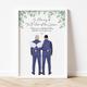 In Memory Of The Father The Groom Gift, in Loving Wedding Print, Memorial Personalised Remembrance Sign