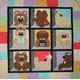 Bears in My Window, Teddy Bear Quilt, Baby Crib Child's Fusible Applique