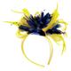 Caprilite Yellow & Navy Fascinator On Headband Alice Band UK Wedding Ascot Races Derby