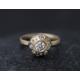 Diamond Engagement Ring in 18K Gold, Cluster Ring, Gift For Her