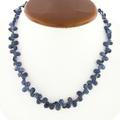 Vintage Gorgeous Gia Certified Tear Drop Briolette Bead Iolite Single Strand Necklace With 18K Gold Toggle Clasp in Excellent Condition