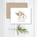 Christmas Cards, Bicycle, Presents, Holiday Card Set, Handmade, Bikes, Penny Farthing Bike, Rustic