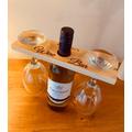 Personalised Wine Glass & Bottle Butler /Wooden Wine Glass & Bottle Holder. Ideal Gift For Couples, Christmas, Anniversary, Wedding