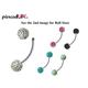 Daith Earring, Piercing - Curved Barbell With Multi Crystal Ball For Eyebrow, Ear, Belly Ring, & More
