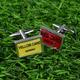 Red & Yellow Cards Referees Sport Cufflinks Design in Personalised Cufflink Box