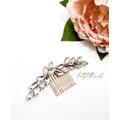 Gold Opal Rhinestone Hair Comb | Elegant Crystal Pin Diamanté Bridal Bridesmaid Wedding Accessories Dainty Guest Slide