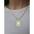 Personalized Letter Custom Necklace, Sterling Silver Alphabet Gold Plated Dainty Gift