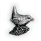 Wren Pewter Pin Badge With Gift Pouch