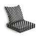 Outdoor Deep Seat Cushion Set Checkered Flag Chequered Flag Motor Sport Checkerboard Back Seat Lounge Chair Conversation Cushion for Patio Furniture Replacement Seating Cushion