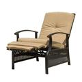 Domi Outdoor Living Adjustable Patio Recliner Chair Metal Reclining Lounge Chair Remova Recliner Comfortable Seating