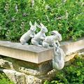 HIMIWAY Saved By A Hare Sculpture Bunny Decor Sculpture Party Decor Gift Rabbit Statue Gray