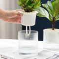 wofedyo flower pots self watering planter african violet pots clear automatic watering planter flower pot square pot for all house succulents herb pots CL2 17.5*15.5*15.5