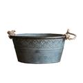 Declutter and Decorate Round Bucket Planter Charming Farmhouse Round Tray