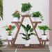 YouLoveIt Wooden Plant Stand Flower Display Rack Multi Tier Wood Plant Holder Stand Potted Display Storage Shelves Flower Shelves Stands for Home Garden Office Decor