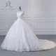 Robe De mariée légère en dentelle col bateau Robe De bal De luxe élégante grande taille Photo