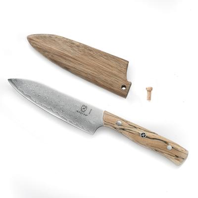 Barfly M37153 5" Bar Knife w/ Spalted Maple Handle, Damascus Steel