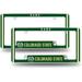 Colorado State NCAA Rams (Set of 2) Chrome Metal License Plate Frames with Bold Full Frame Design