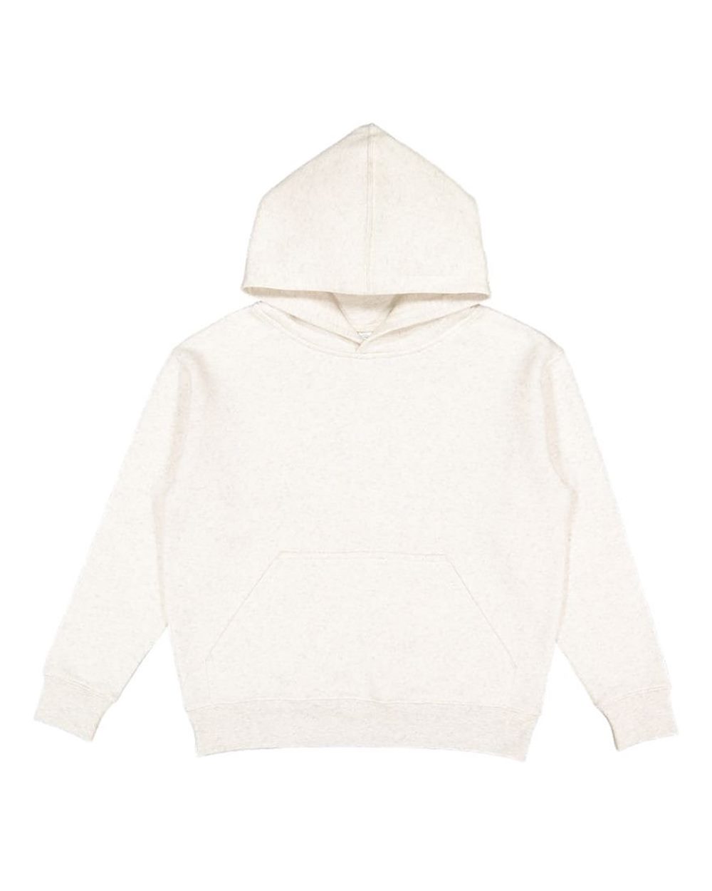 LAT 2296 Youth Fleece Hoodie Sweatshirt in Natural Heather size Large LA2296