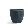 Vaso quadrato in resina 'Tyle' 30 cm. Blu Petrolio