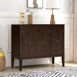Accent Storage Cabinet Wooden Cabinet with Adjustable Shelf & 3 Doors, Console Tables for Entryway, Living Room, Bedroom