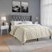 House of Hampton® Classic Upholstered Bed w/ 2 Nightstands In Velvet Upholstered in Gray | 50 H x 81.7 W x 85.23 D in | Wayfair