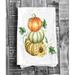 East Urban Home Fall Autumn Farmer Stack Pumpkin Cotton Tea Towels Kitchen Cotton in Brown | 27 H x 27 W in | Wayfair