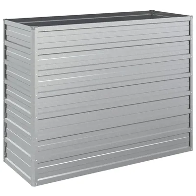 vidaXL Garten-Hochbeet 100x40x77 cm Verzinkter Stahl Silber Image