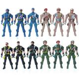 Military Playset Special Force Action Figures Kids Toy Plastic 9cm Soldier LWA