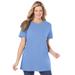 Plus Size Women's Perfect Crewneck Tunic by Woman Within in French Blue (Size 2X)