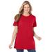 Plus Size Women's Perfect Crewneck Tunic by Woman Within in Classic Red (Size M)