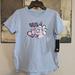 Adidas Shirts & Tops | Adidas Girls Rolled Sleeve Baby Blue T Shirt Size Medium (12) Nwt | Color: Blue | Size: Mg