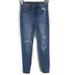American Eagle Outfitters Jeans | American Eagle Outfitters Hi-Rise Jegging Distressed Denim Jeans In Blue | Color: Blue | Size: 00