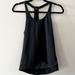 Lululemon Athletica Tops | Lululemon Mesh Racerback Tank With Adjustable Hem In Black | Color: Black | Size: 6