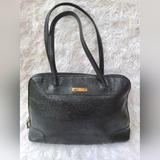 Gucci Bags | Authentic Gucci Black Leather Bag | Color: Black | Size: 15"Wide At The Bottom 9"High, 3.5"D