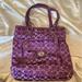 Coach Bags | Authentic Purple Coach Tote Shoulder Bag | Color: Purple | Size: Os