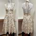 J. Crew Dresses | J.Crew Lighthouse Postcard Print Linen Halter Dress Sz 2 | Color: Cream/Yellow | Size: 2