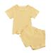 Qufokar 6 Month Baby Girl Outfits for Kids Shorts Kids Short Set Stripe Outfits Baby Toddler T-Shirt Boys Girls Sleeve Girls Outfits&Set
