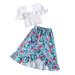 Little Girls Long Girl Dress Kids Toddler Baby Girls Spring Summer Floral Cotton Short Sleeve Tshirt Christmas Dresses for Teenagers Girl for Works First Day of School Dress for Girls