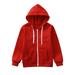 Qufokar Carters Winter Hat Toddler Boy Jacket Sweatshirt Color Solid Zip Jackets Long Hoodie Top Boys Sleeve Up Girls Kids Boys Coat&Jacket